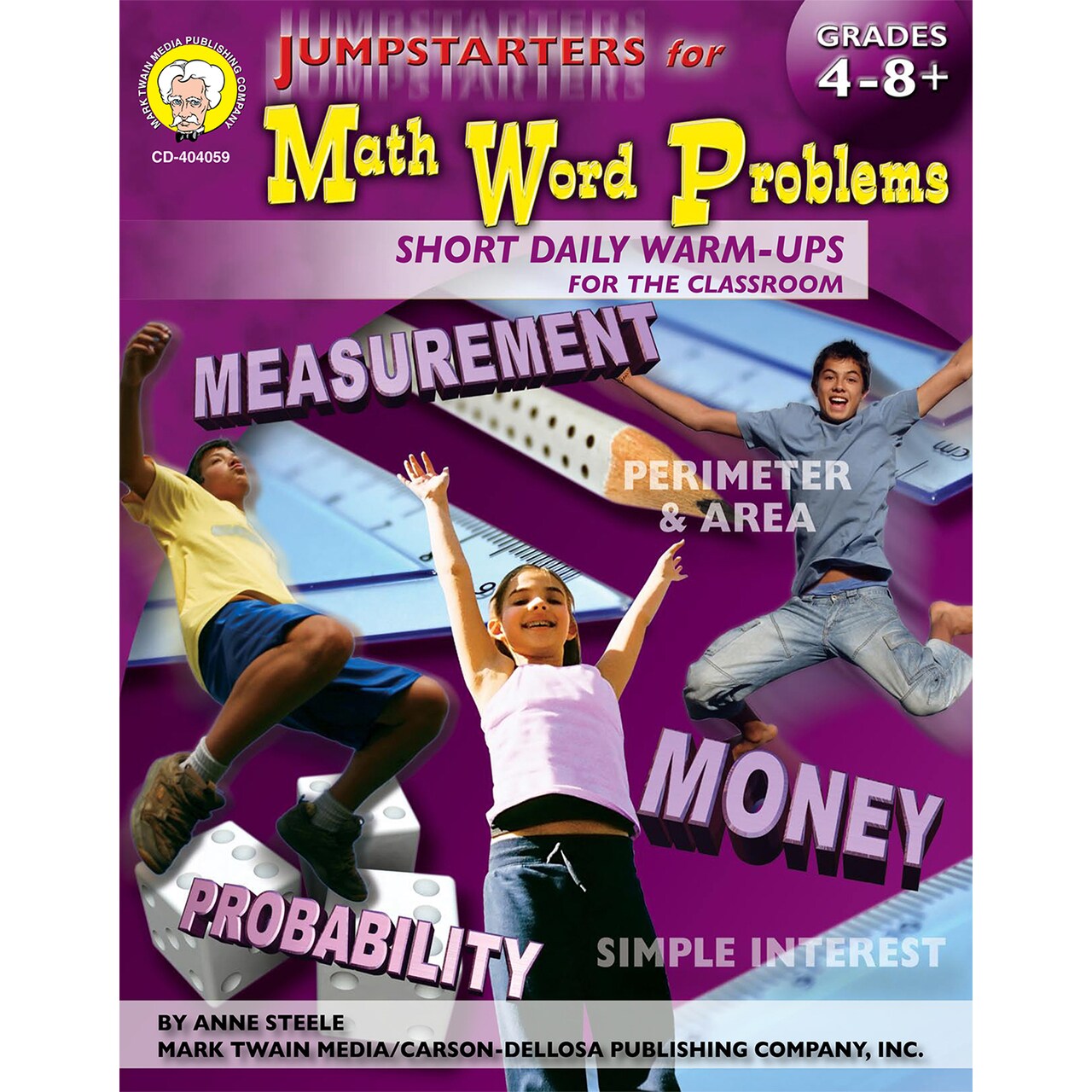 Mark Twain - Jumpstarters for Math Word Problems, Grades 4 - 8